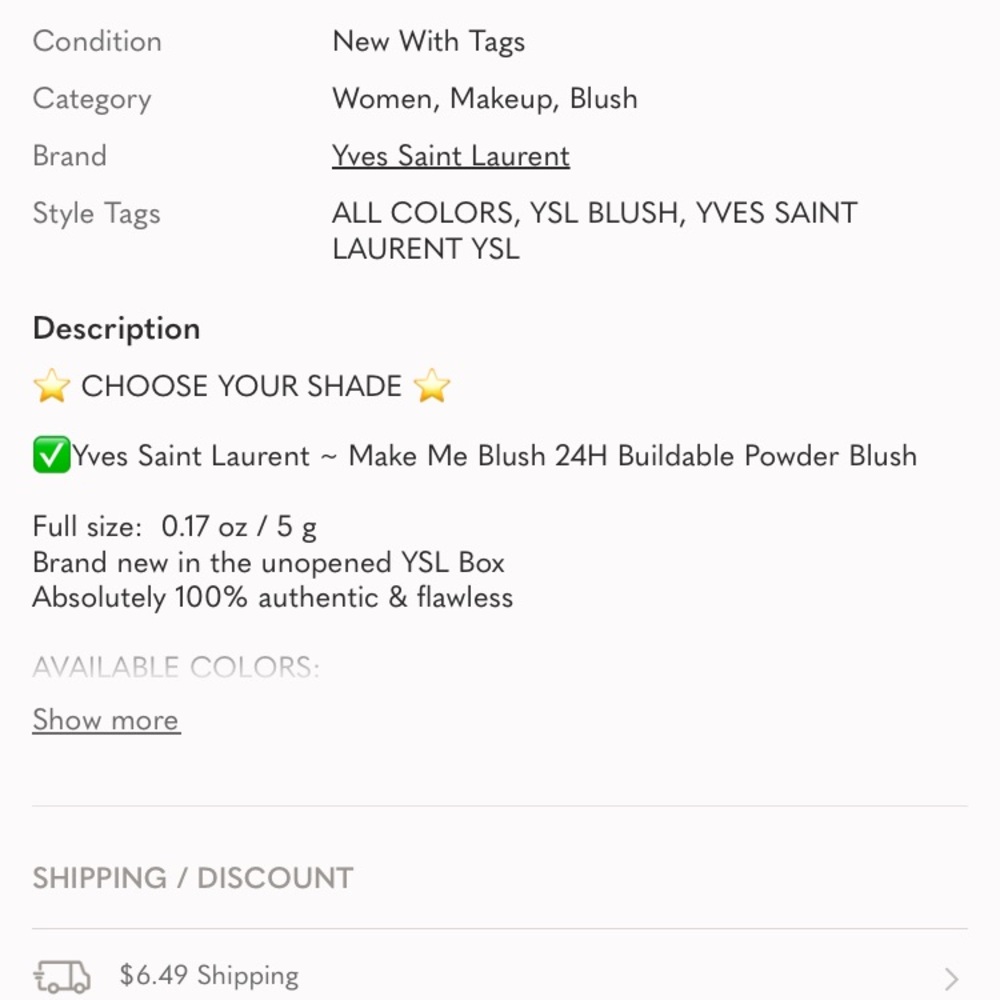 NEW✅ YSL Make Me Blush 24H Buildable Powder Blush - Picture 9 of 10